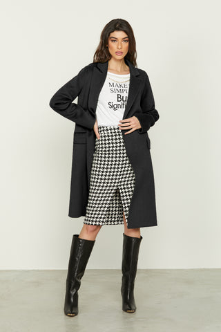 Cappotto CAMILLA lungo manica lunga doppio petto con tasche più patte sfoderato