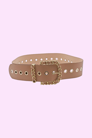 EMERSON high belt with sails and eco-leather braided buckle