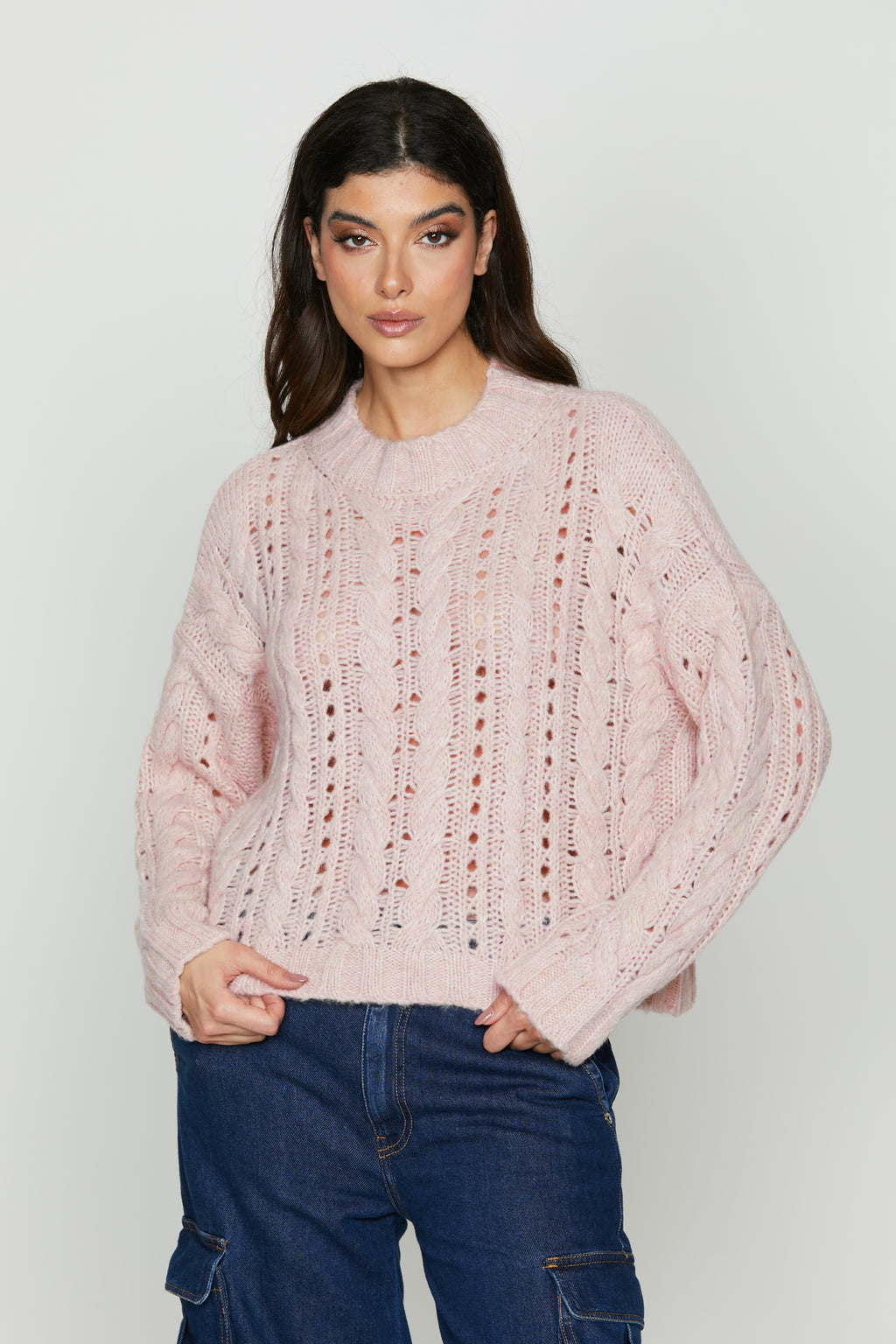 Abito Maglia Invernale A Trecce Per Donna – Girocollo, Maniche Lunghe, Modello Oversize Morbido E Caldo, Perfetto Per L’Autunno E L’Inverno