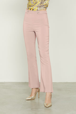 GONZALES high-waisted trousers with welt pockets and martingale