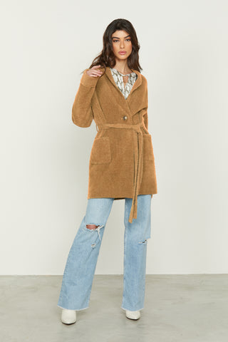 Cappotto PRINCIPE lungo manica lunga collo sciallato con ts più cintura f.pelliccetta