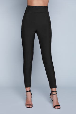 Pantalone DESERTFLOWER_BIS vita alta con impunture più zip al fondo