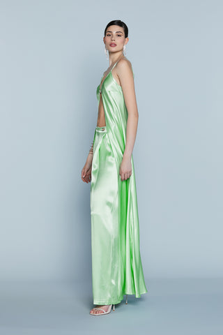 Top MALUBI Aperto Lungo con Fibbia Raso