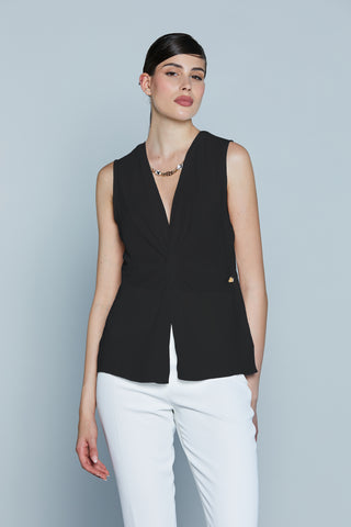 Blusa COLLEC S/M Sc.V con Nodo più Collana Catena più Strass