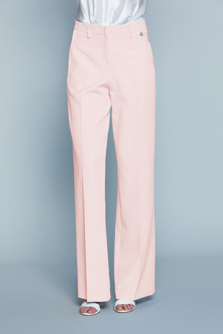 Pantalone ARMANDO_A Vita Alta Palazzo con Passanti Inserti Raso