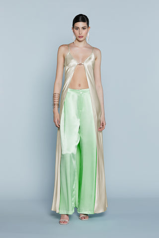 Top MALUBI Aperto Lungo con Fibbia Raso