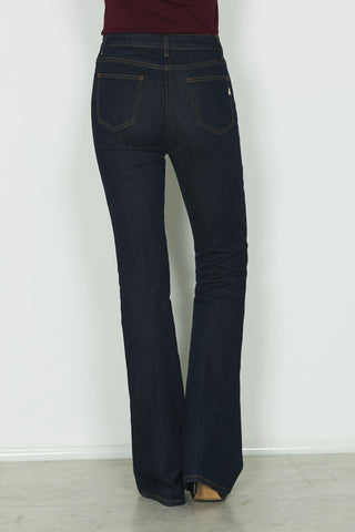 Jeans HARBADAM_A vita alta zampa 5 tasche denim