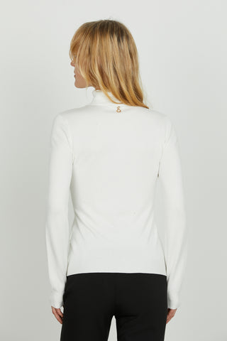 Maglia GOIANA manica lunga collo alto con catena più foulard logo