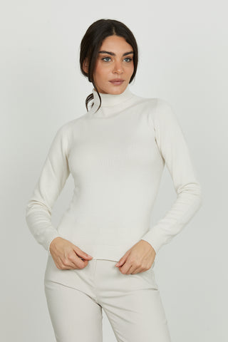 Maglia GOIANA manica lunga collo alto con catena più foulard logo