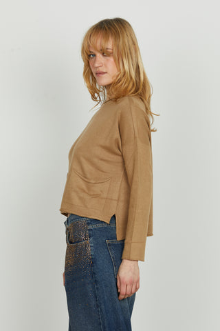 Maglia CURITIBA manica lunga con tasche più spacchetti fondo asimmetrico