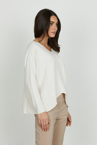 Maglia DAULAGI manica lunga scollo v asimmetrica