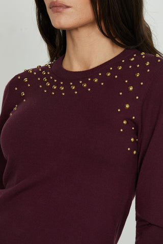 Maglia ELIAS manica lunga con applicazione borchie