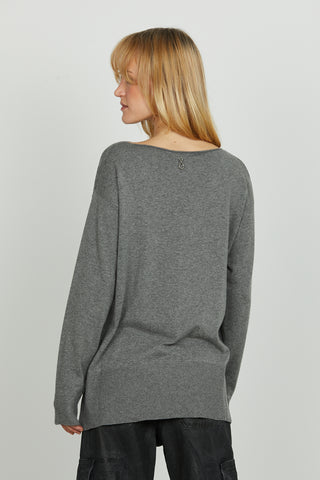 Maglia DOKOS manica lunga con tasca più spacchi fondo asimmetrica