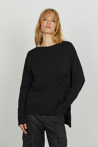 Maglia DOKOS manica lunga con tasca più spacchi fondo asimmetrica