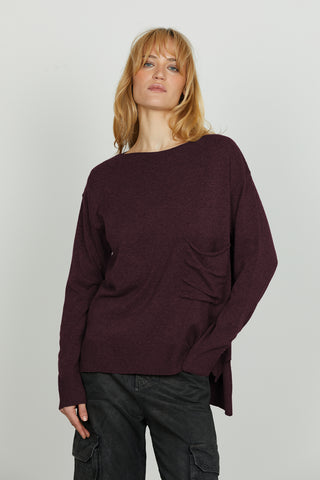 Maglia DOKOS manica lunga con tasca più spacchi fondo asimmetrica