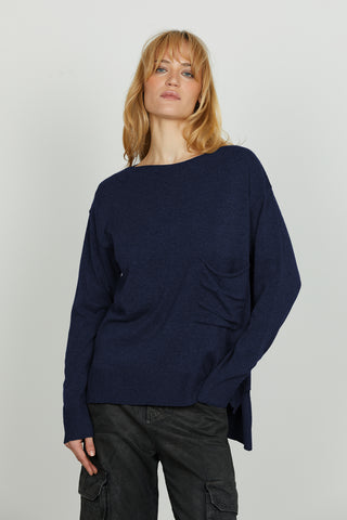 Maglia DOKOS manica lunga con tasca più spacchi fondo asimmetrica