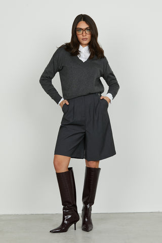 Maglia ANTIPARO manica lunga scollo v con ricamo logo