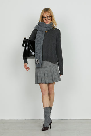 Maglia LEUCADE manica lunga girocollo con ricamo logo