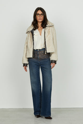 Body FACILIS manica lunga scollo incrocio più tasche più alette