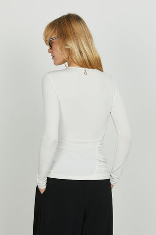 Blusa MOREN manica lunga con pieghe più goccia seno più fusciacca