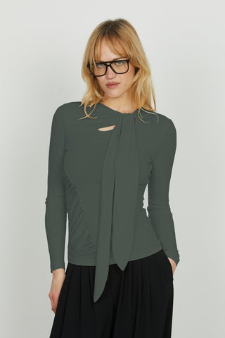 Blusa MOREN manica lunga con pieghe più goccia seno più fusciacca