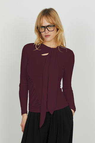 Blusa MOREN manica lunga con pieghe più goccia seno più fusciacca