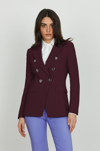 Giacca BELSA_LONG lunga manica lunga doppio petto con bottoni