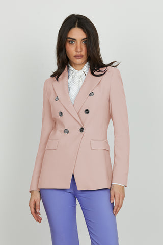 Giacca BELSA_LONG lunga manica lunga doppio petto con bottoni