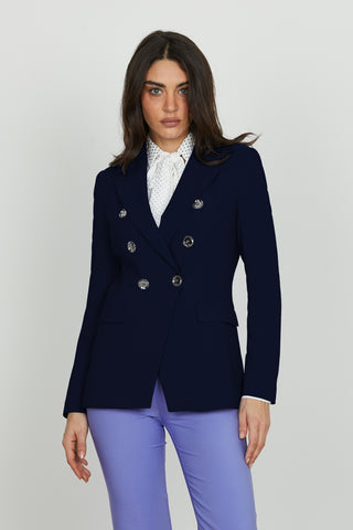 Giacca BELSA_LONG lunga manica lunga doppio petto con bottoni