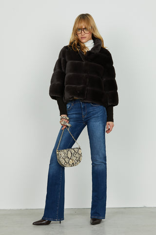 Ecopelliccia MARILA manica lunga con polsi costina