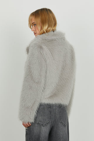 Ecopelliccia JENGY manica lunga con revers più tasche