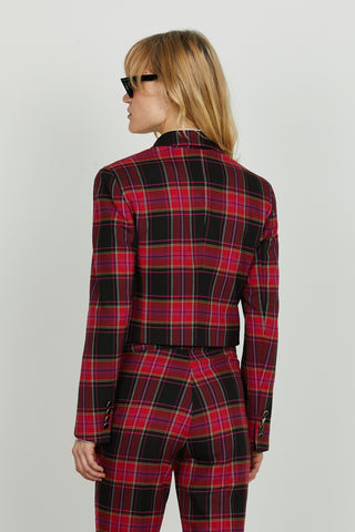 Giacca RERUUM_QU corta manica lunga doppio petto con patte quadri