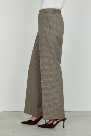 Panta CASTELLA_PIE v.alta con elastico più ts francesi micro pie de poule più pail