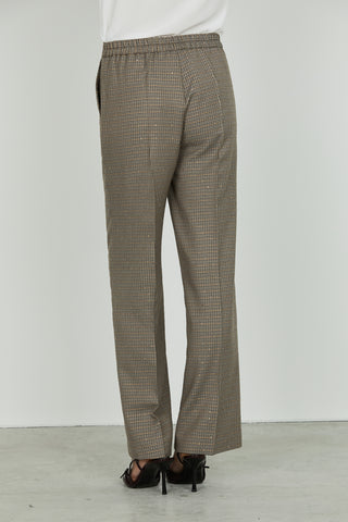 Panta CASTELLA_PIE v.alta con elastico più ts francesi micro pie de poule più pail