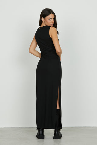 Abito CECIDI lungo s/m con nodo vita più spacco fondo