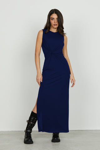 Abito CECIDI lungo s/m con nodo vita più spacco fondo