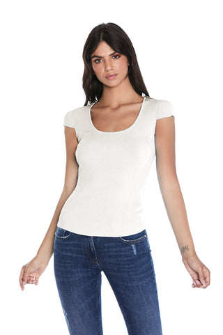 Maglia AYKRAL mezza manica aletta con dettaglio spalla più bottoncino costina