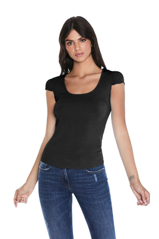 Maglia AYKRAL mezza manica aletta con dettaglio spalla più bottoncino costina