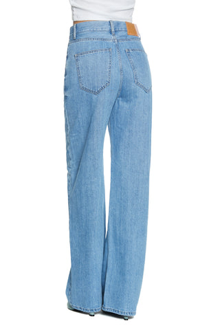 GISELLE_2 medium waist 5 pocket loose fit blue denim trousers