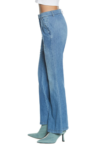 KRISTEN_2 v.medium chino flaire fit blue denim trousers