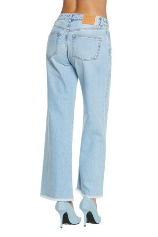 ELLE_22a medium size 5-pocket trousers with jewel appl. plus frang. straight fit d.blue