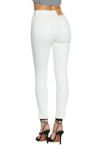 KATE_1 high waisted 4 pocket slim fit bull trousers
