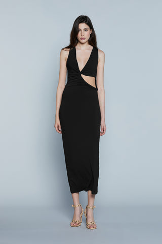 Abito CLARK Midi Scollo Americana più Apertura Fianco