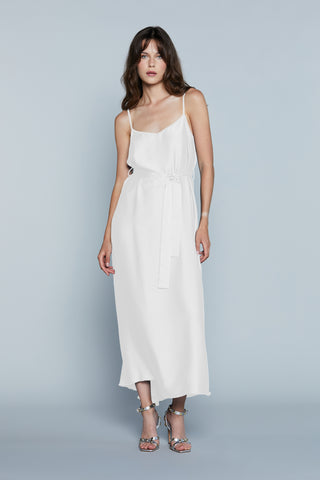 Abito MARRON Midi S/M con Cintura Raso