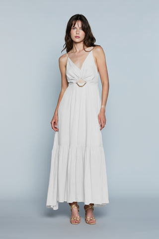 Abito GETAFE Lungo S/M con Apertura Seno più Catena Logo più Balza