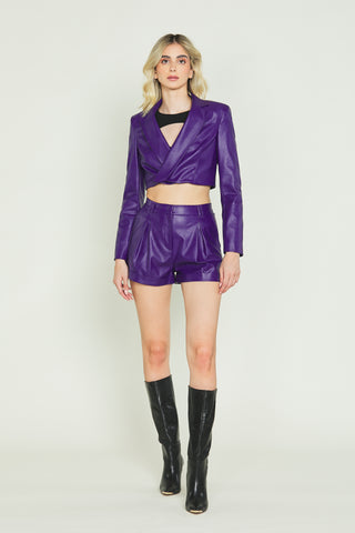 RIGIL shorts in eco-leather