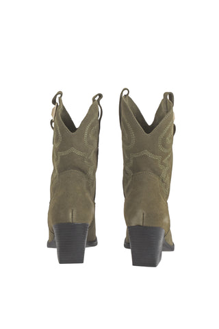 Stivali TEXY Camperos Bassi con Ricamo A Rilievo Pelle Suede