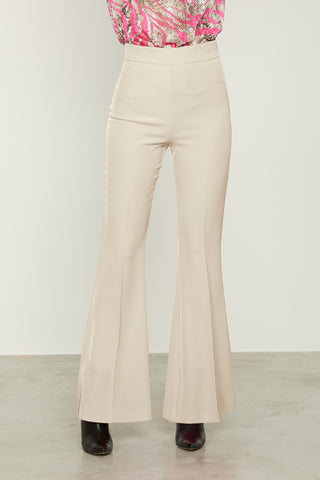TARAZED trousers with flared waist and yoke plus zip