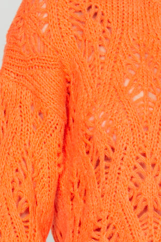 Maglia ARAME manica lunga scollo v con lavorazione punzonata