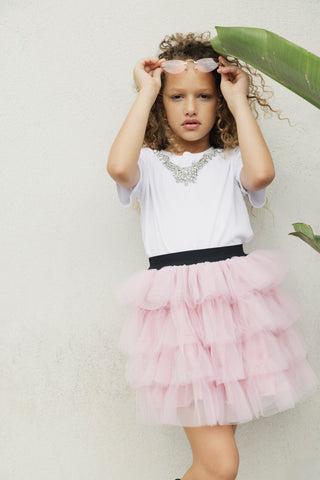 Gonna GORSE corta con balze tulle